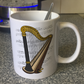 Harp Music Notation Mug (Colour) - Gift For Harpist - String Musician Gift