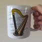 Harp Music Notation Mug (Colour) - Gift For Harpist - String Musician Gift
