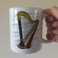 Harp Music Notation Mug (Colour) - Gift For Harpist - String Musician Gift