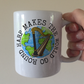 Harp Mug - Harp Makes The World Go Round - Gift For Harpist - Harp Teacher Mug