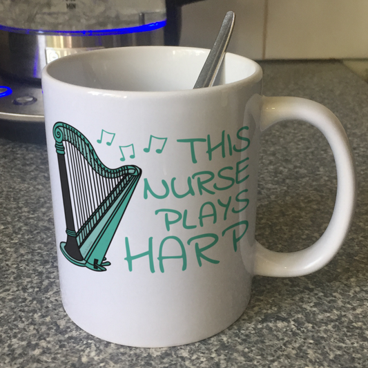 Nurse Harp Mug - This Nurse Plays Harp - Harpist Gift For Nurse