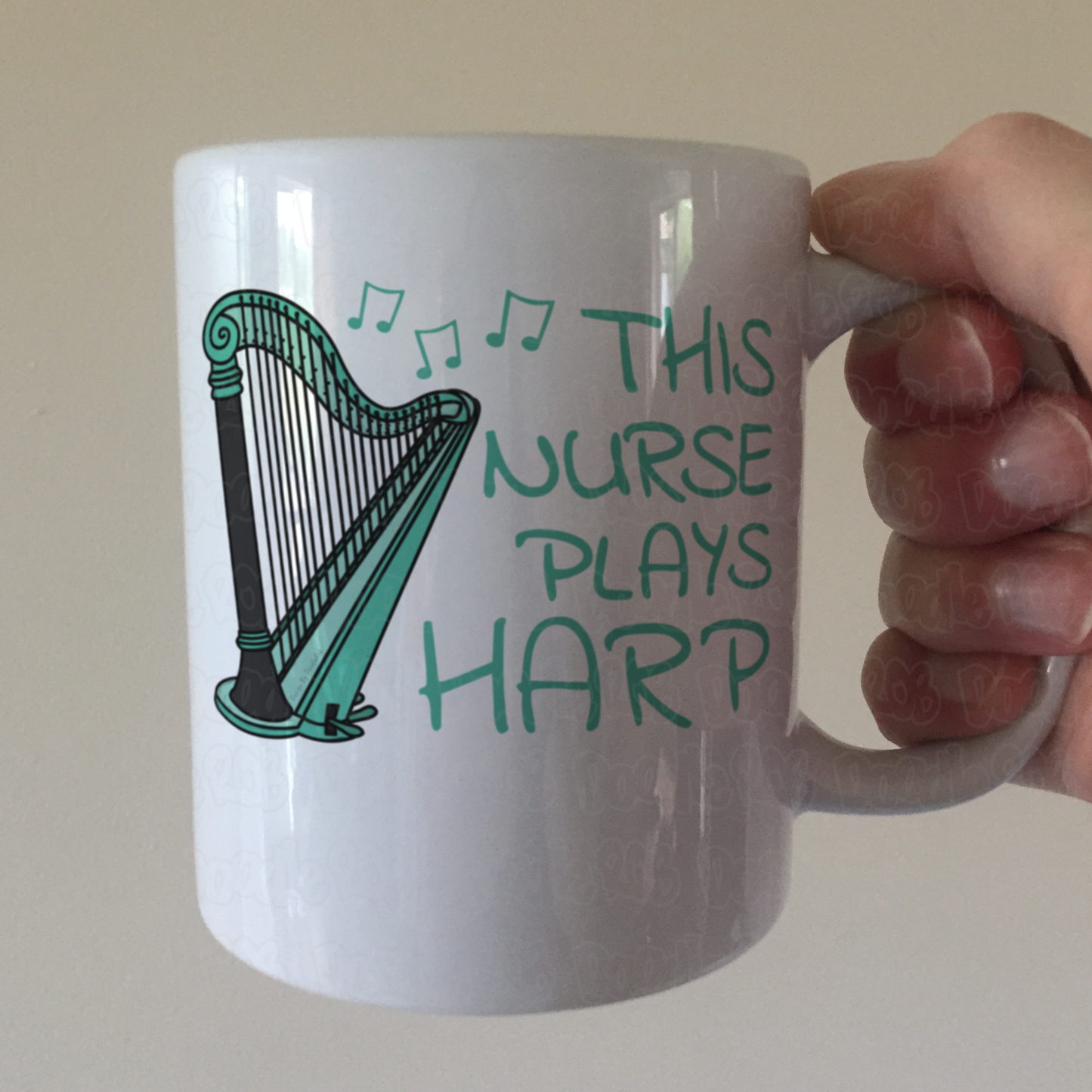 Nurse Harp Mug - This Nurse Plays Harp - Harpist Gift For Nurse