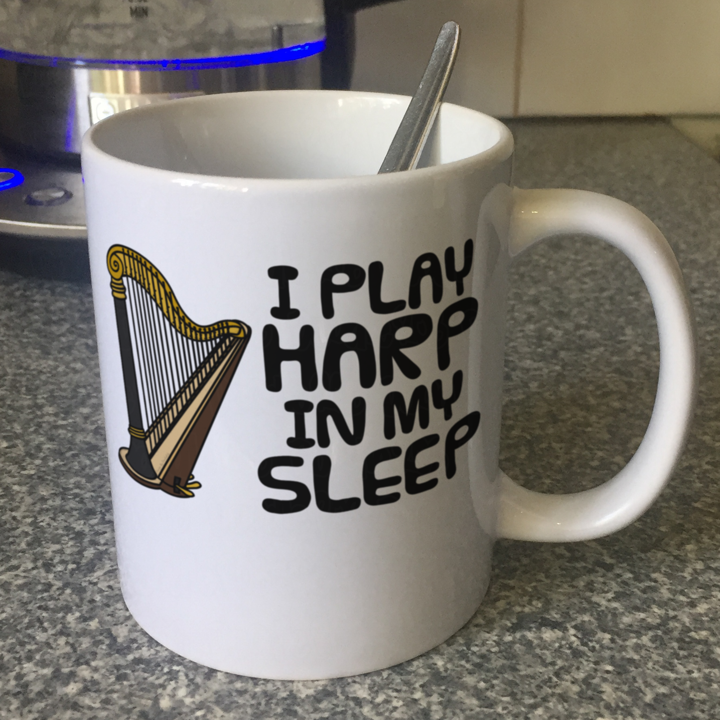 Funny Harp Mug -  I Play Harp In My Sleep - Harpist Musician Gift