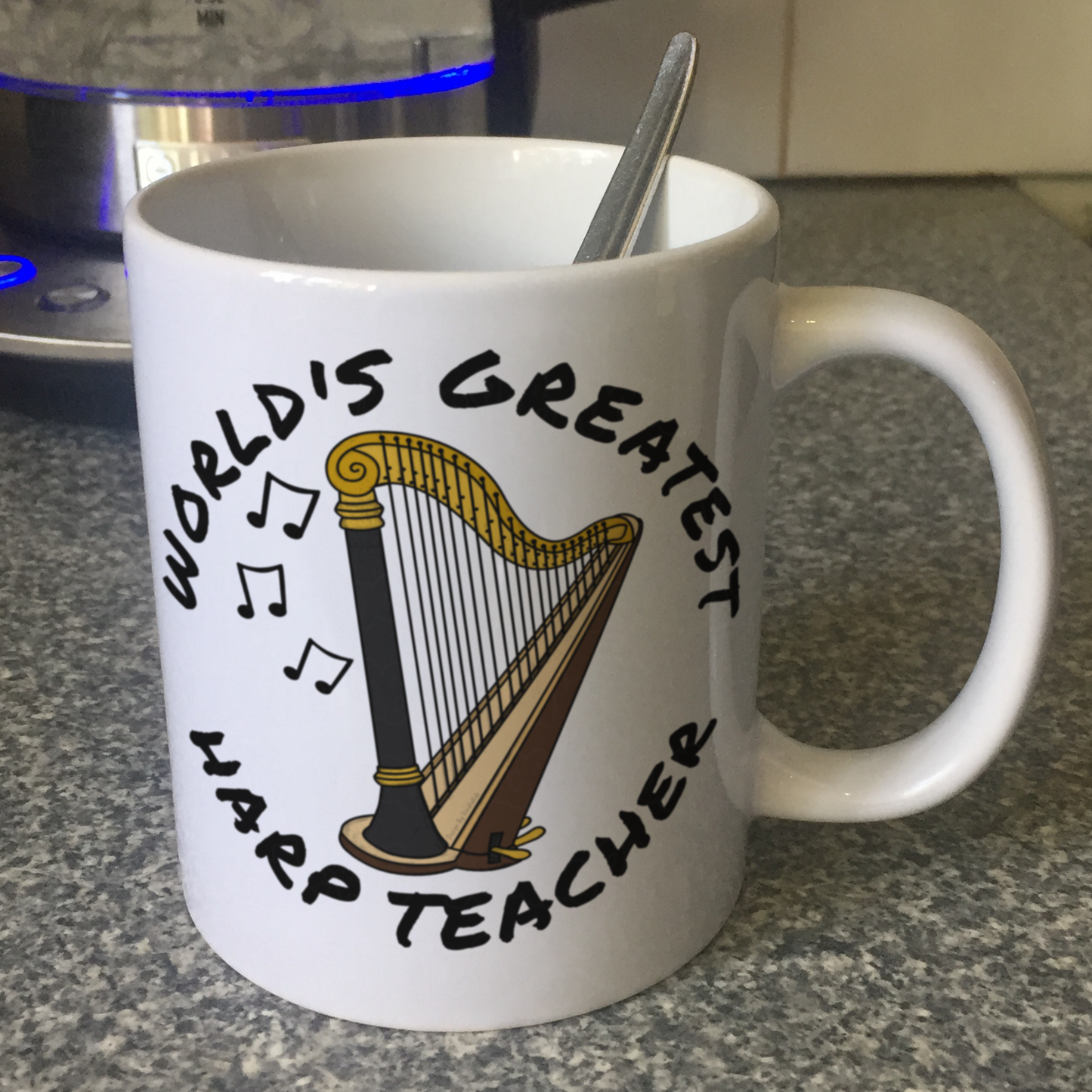 Harp Teacher Mug - World's Greatest Harp Teacher - Gift For Harpist