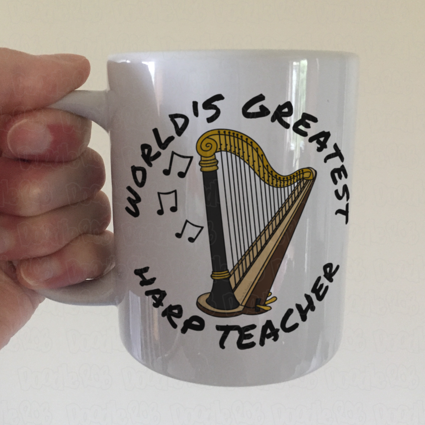 Harp Teacher Mug - World's Greatest Harp Teacher - Gift For Harpist