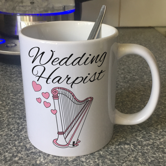 Harp Wedding Mug - Harpist String Musician Gift