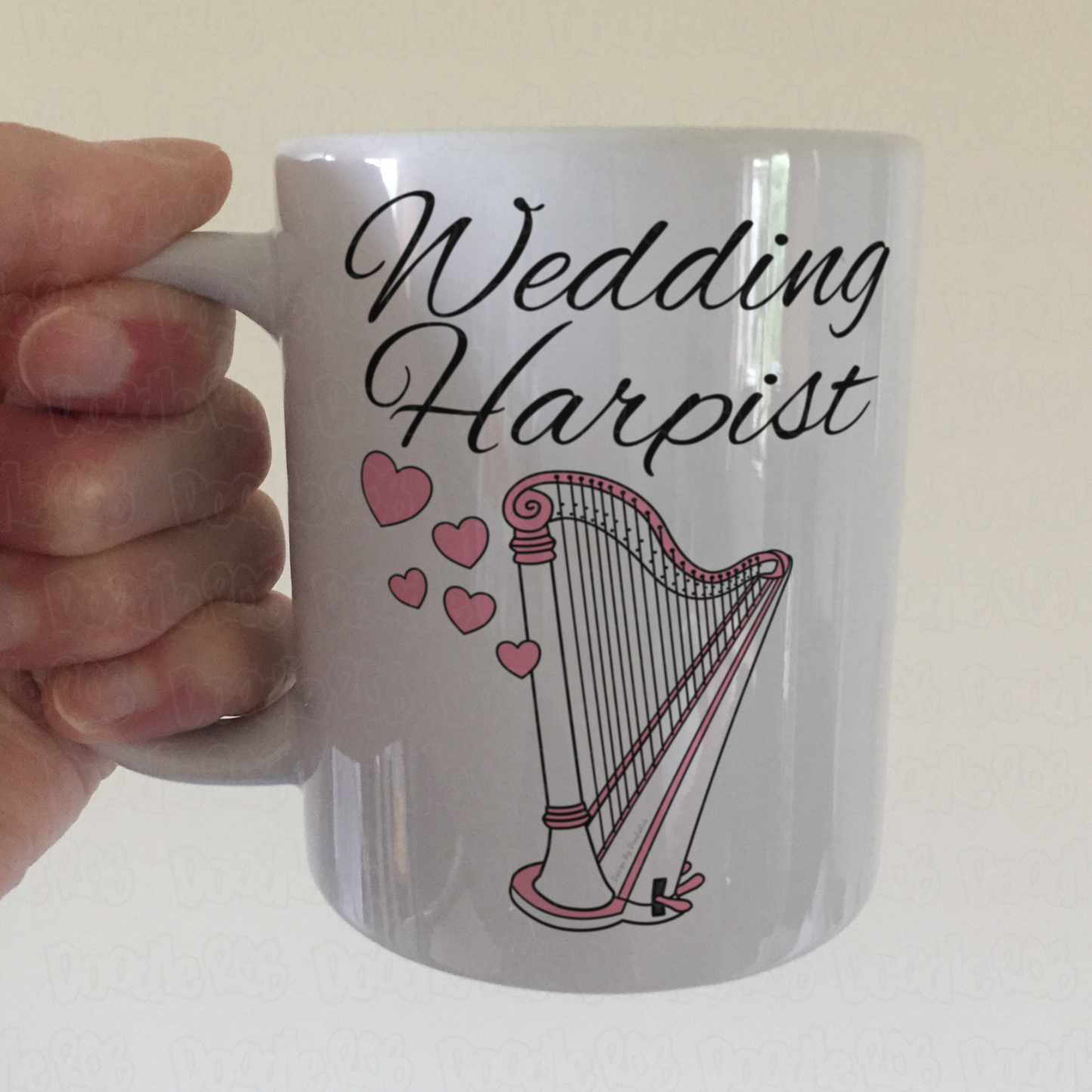 Harp Wedding Mug - Harpist String Musician Gift
