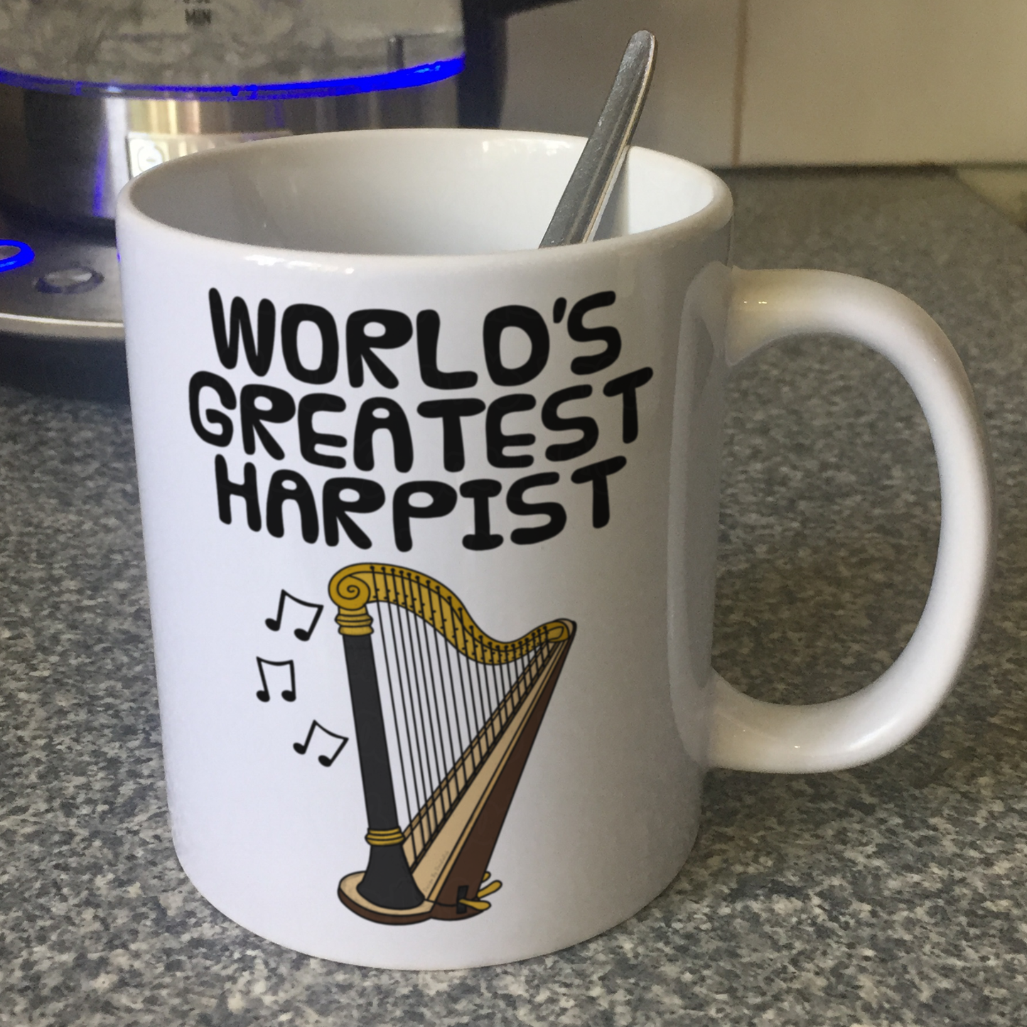 Harpist Mug - World's Greatest Harpist - Harp Teacher Gift - String Musician Gift