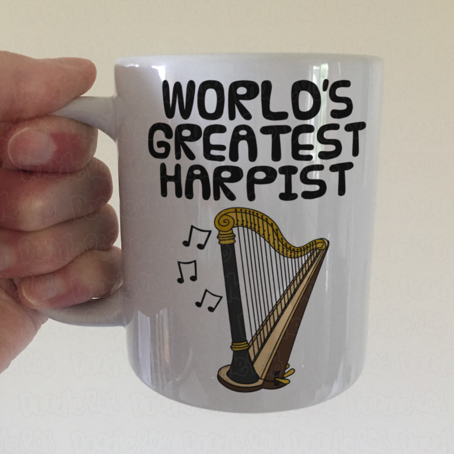 Harpist Mug - World's Greatest Harpist - Harp Teacher Gift - String Musician Gift
