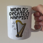 Harpist Mug - World's Greatest Harpist - Harp Teacher Gift - String Musician Gift