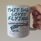 Helicopter Father's Day Mug - This Dad Loves Flying - Pilot Aviation Enthusiast Gift