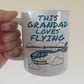 Grandad Helicopter Mug - This Grandad Loves Flying - Pilot Aviation Enthusiast Gift For Father's Day