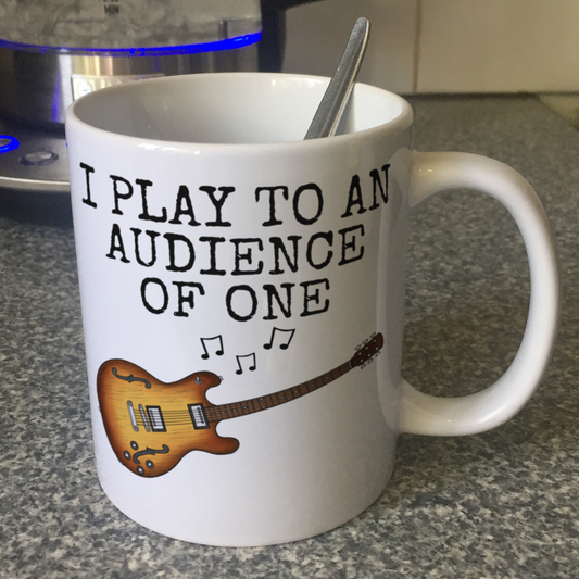 Church Guitarist Mug (Electric Guitar) - I Play To An Audience Of One - Worship Guitar Mug