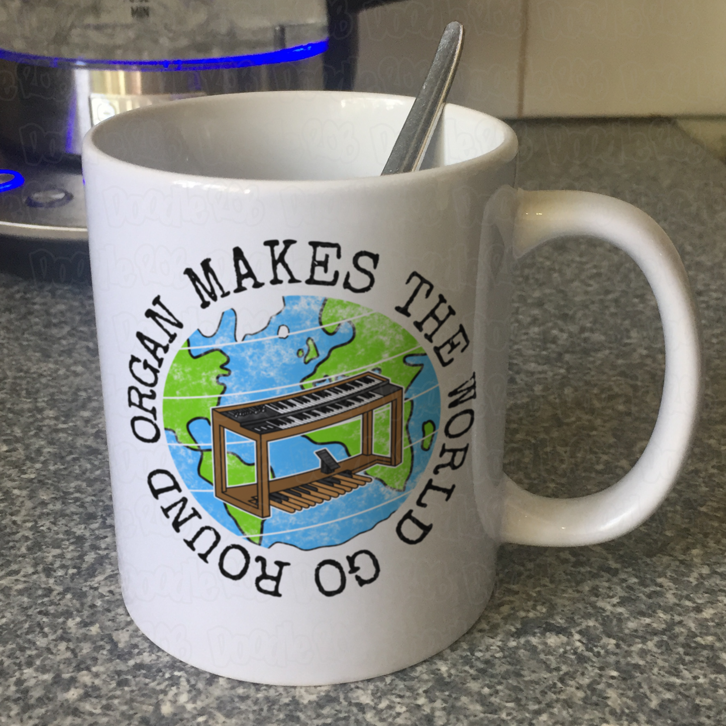 Jazz Organ Mug - Organ Makes The World Go Round - Organ Teacher Gift