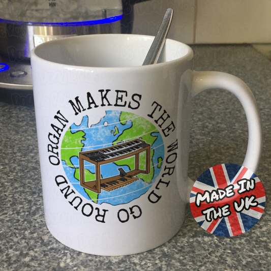 Jazz Organ Mug - Organ Makes The World Go Round - Organ Teacher Gift