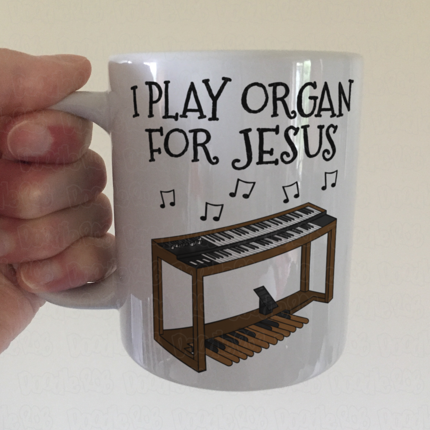 Christian Jazz Organ Mug - I Play Organ For Jesus - Church Organist Gift - Gospel Musician Mug
