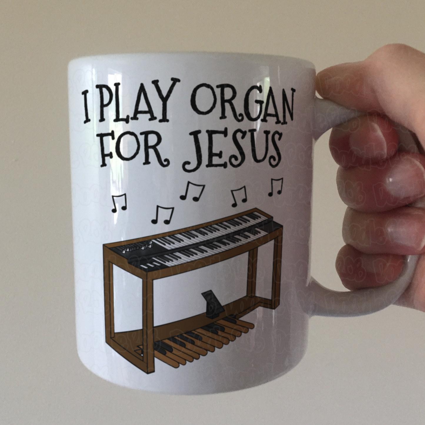 Christian Jazz Organ Mug - I Play Organ For Jesus - Church Organist Gift - Gospel Musician Mug