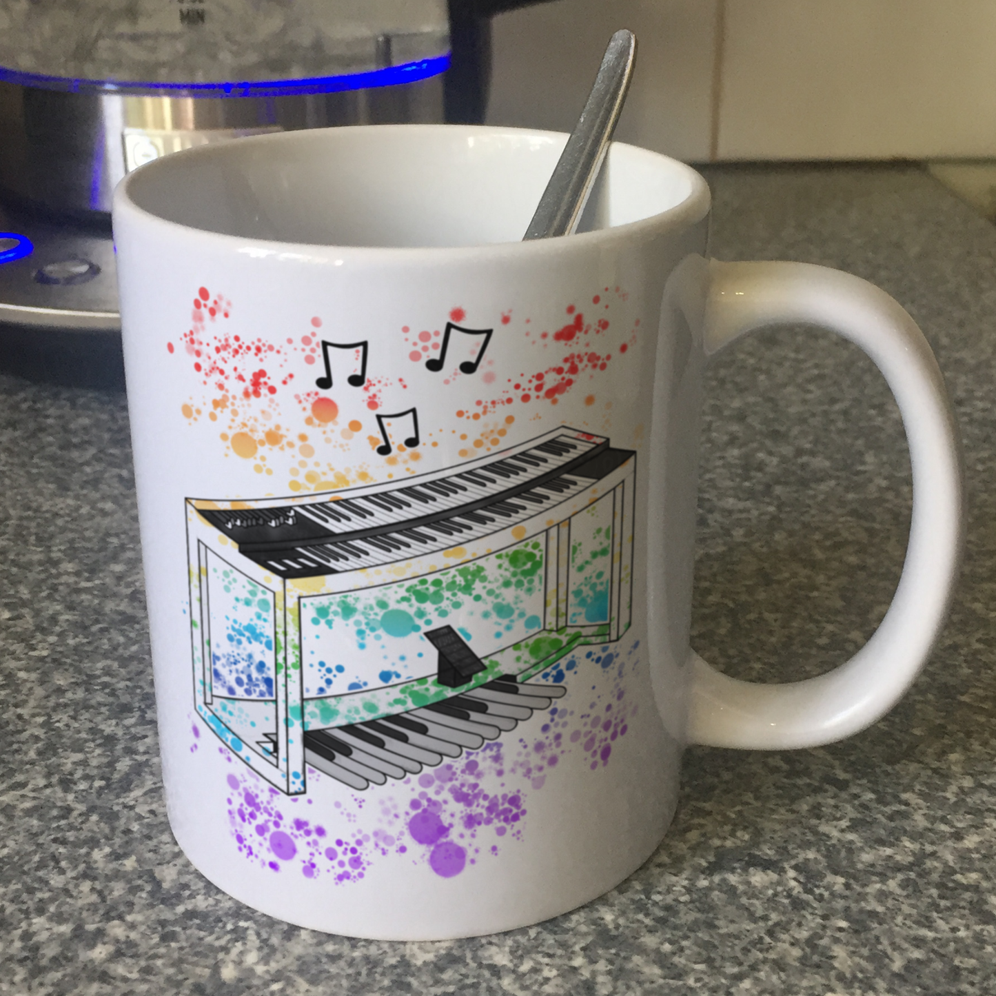 Jazz Organ Rainbow Mug - Gift For Jazz Organist - Organ Teacher Gift