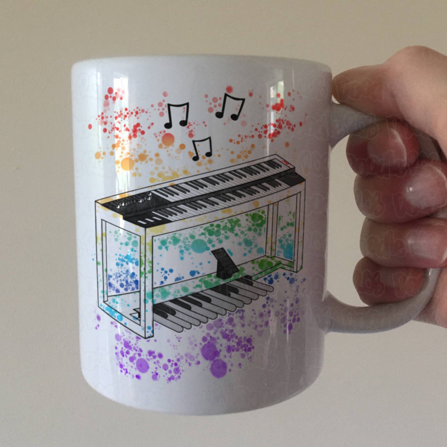 Jazz Organ Rainbow Mug - Gift For Jazz Organist - Organ Teacher Gift