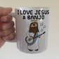Christian Banjo Mug - Jesus Playing Banjo - Church Banjoist Gift