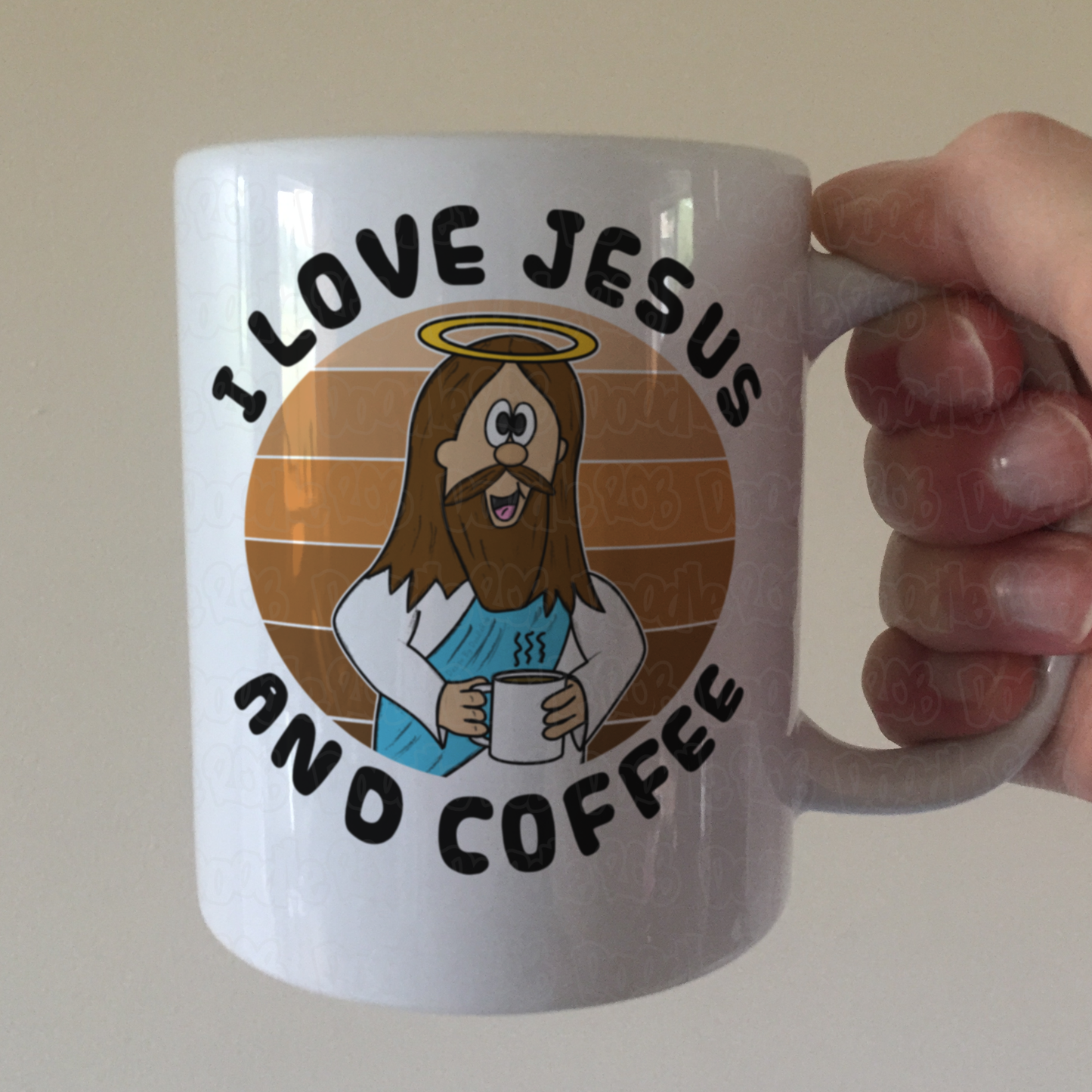 Funny Jesus Coffee Mug - I Love Jesus And Coffee - Funny Church Mug