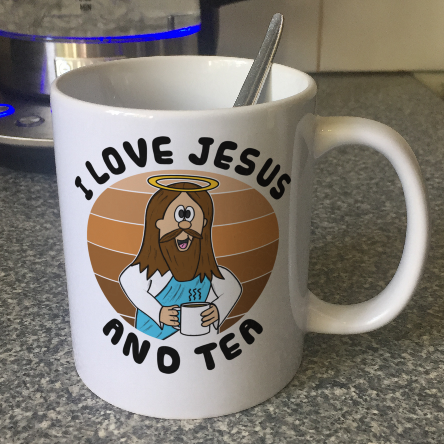 Funny Jesus Mug - I Love Jesus And Tea - Gift For Tea Drinker - Funny Church Mug