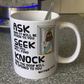 Jesus At The Door Christian Mug - Ask, Seek, Knock - Matthew 7:7-8 - Funny Church Gift