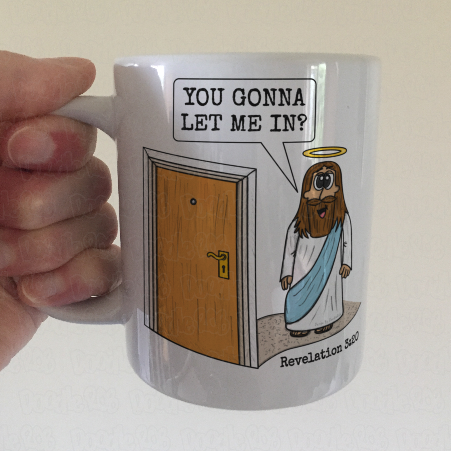 Jesus At The Door Mug - You Gonna Let Me In? - Revelation 3:20 - Funny Christian Gift