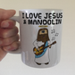 Christian Mandolin Mug - Jesus Playing Mandolin - Church Mandolinist Gift