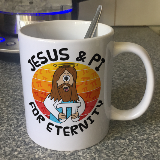 Christian Mathematician Mug - Jesus And Pi For Eternity - Pi Day Gift - Maths Teacher Mug