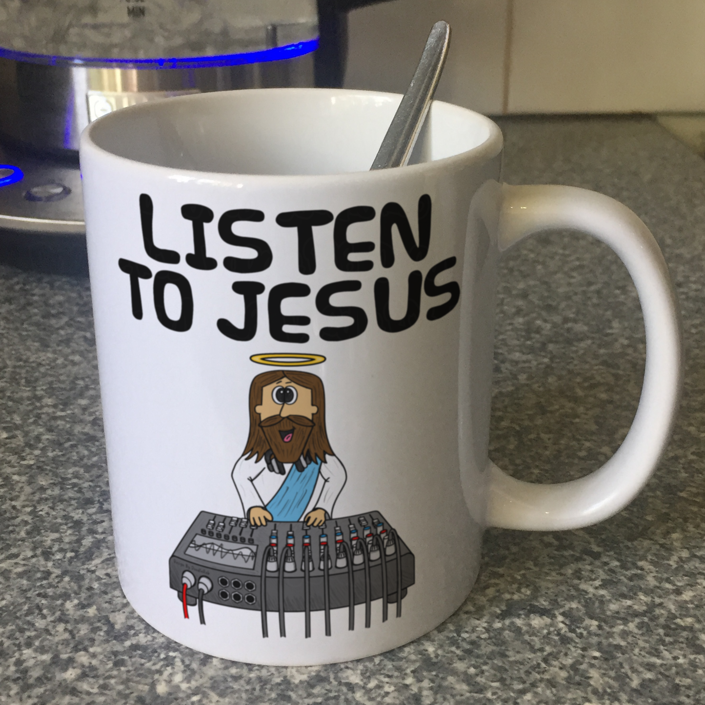 Christian Sound Engineer Mug - Listen To Jesus - Funny Church Gift