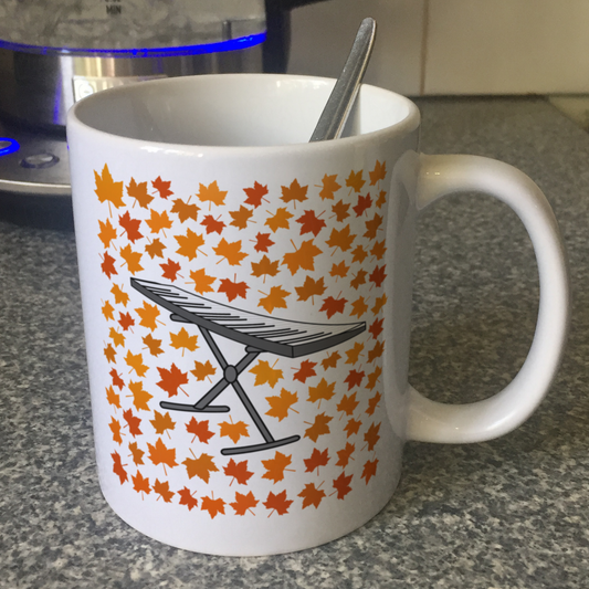 Autumn Keyboard Mug (Leaves) - Gift For Keyboardist - Musician Gift For Fall or Thanksgiving