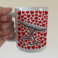 Keyboard With Hearts Mug - Gift For Keyboardist - Musician Valentines Anniversary Gift