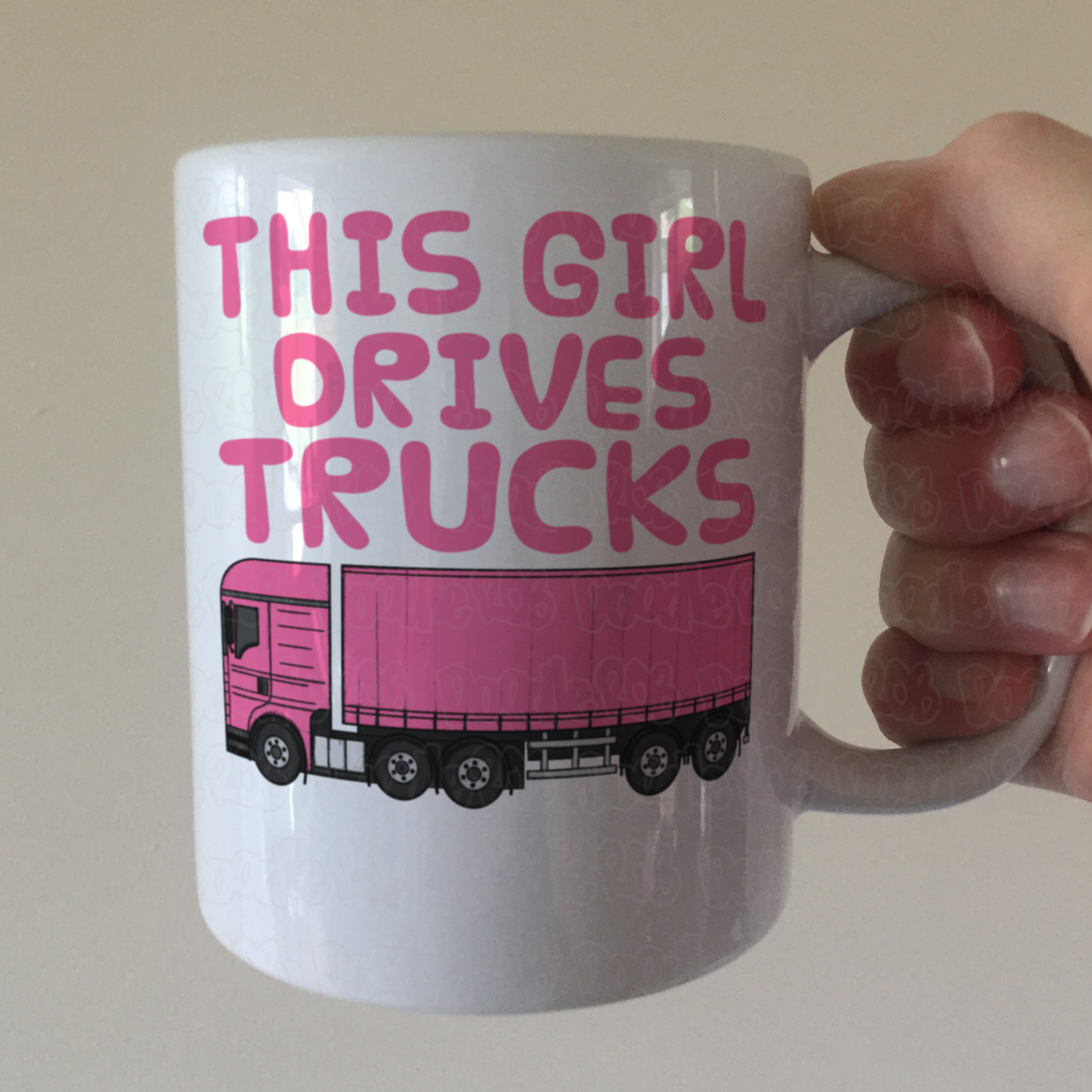Female Lorry Driver Mug - This Girl Drives Trucks - Delivery Driver Gift For Her