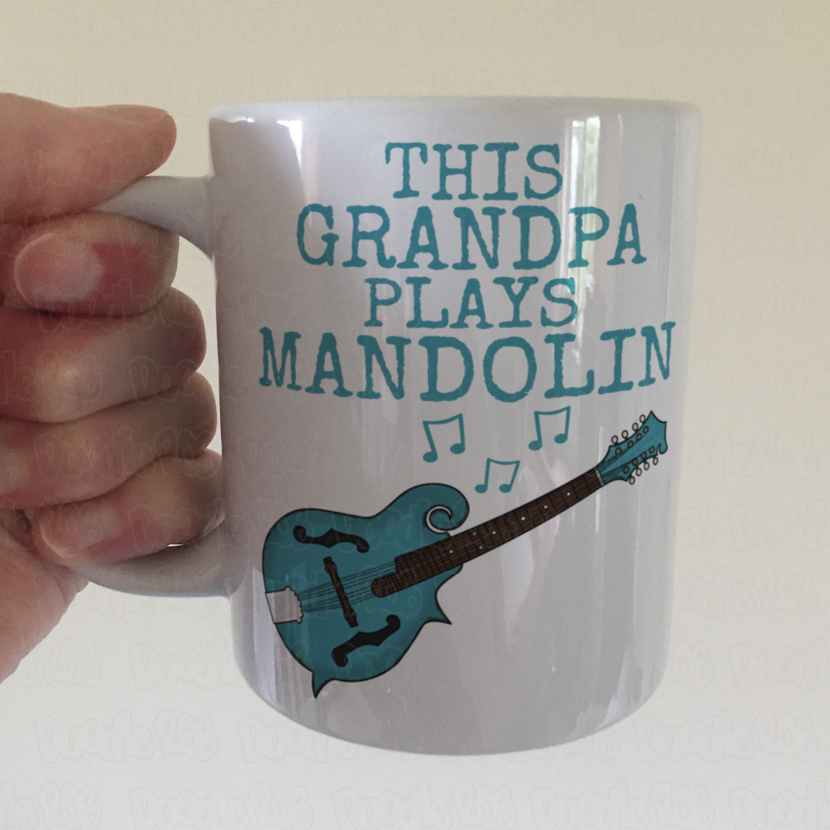 Mandolin Father's Day Mug - This Grandpa Plays Mandolin - Mandolinist Folk Musician Gift