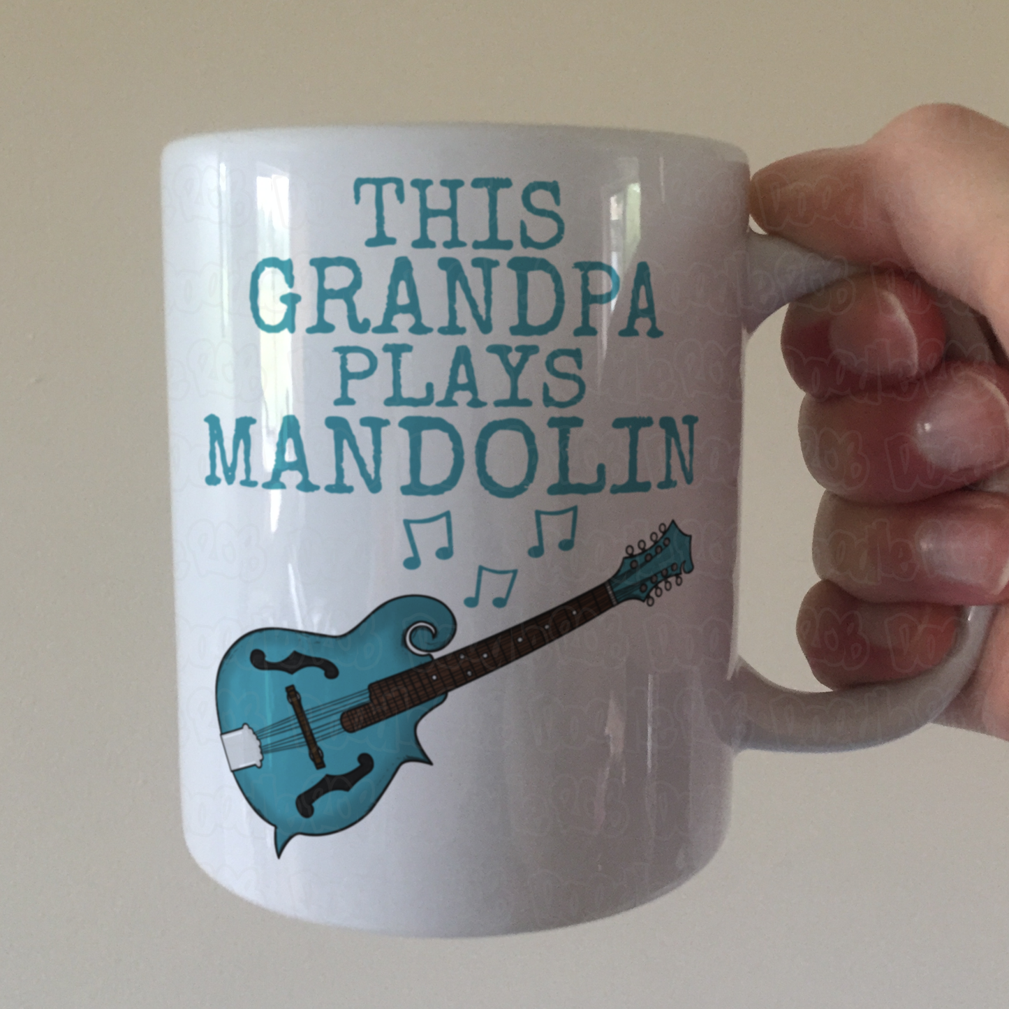 Mandolin Father's Day Mug - This Grandpa Plays Mandolin - Mandolinist Folk Musician Gift