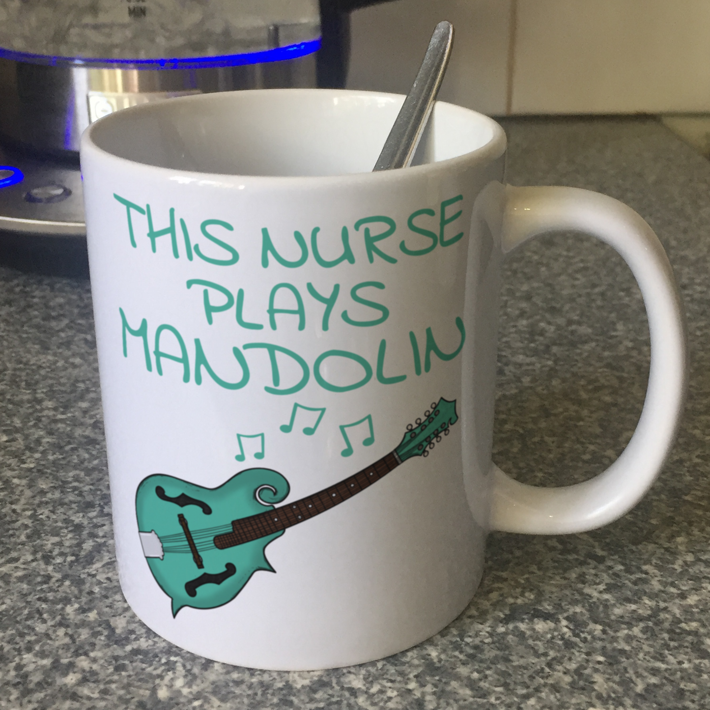 Nurse Mandolin Mug - This Nurse Plays Mandolin - Mandolinist Gift For Nurse