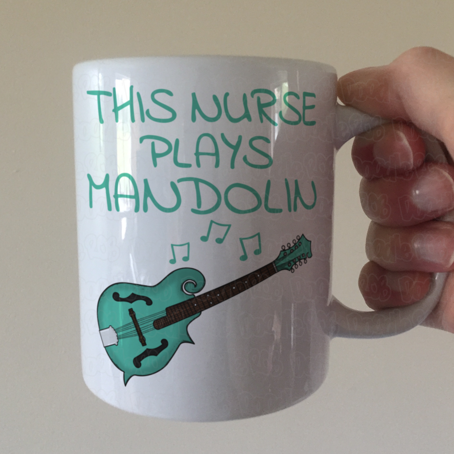 Nurse Mandolin Mug - This Nurse Plays Mandolin - Mandolinist Gift For Nurse