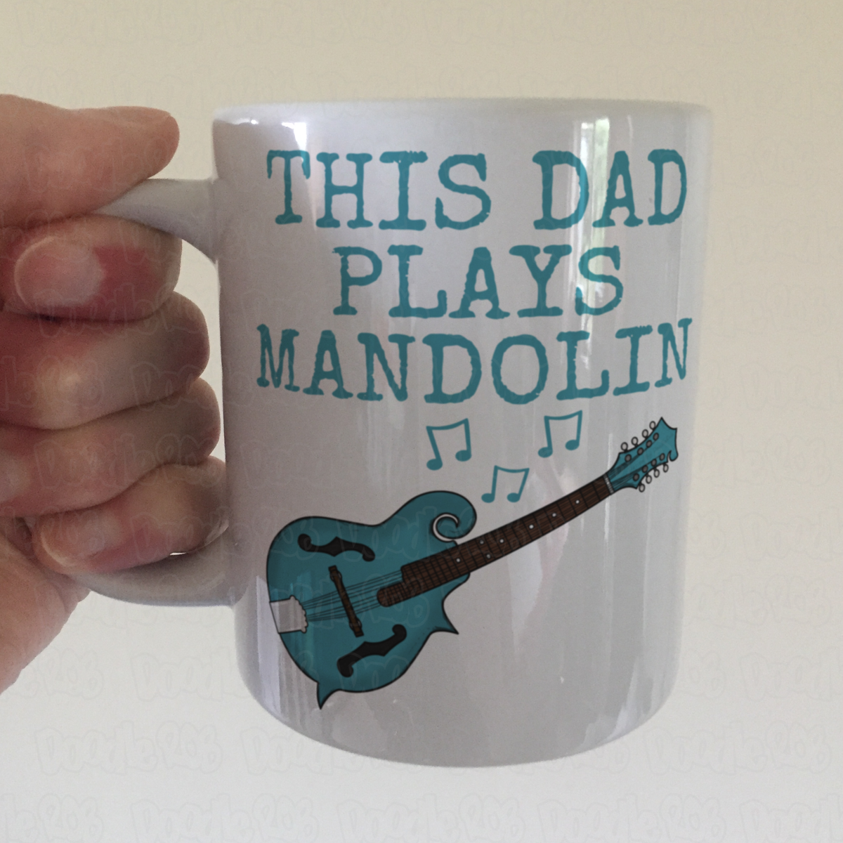 Mandolin Father's Day Mug - This Dad Plays Mandolin - Mandolinist Folk Musician Gift