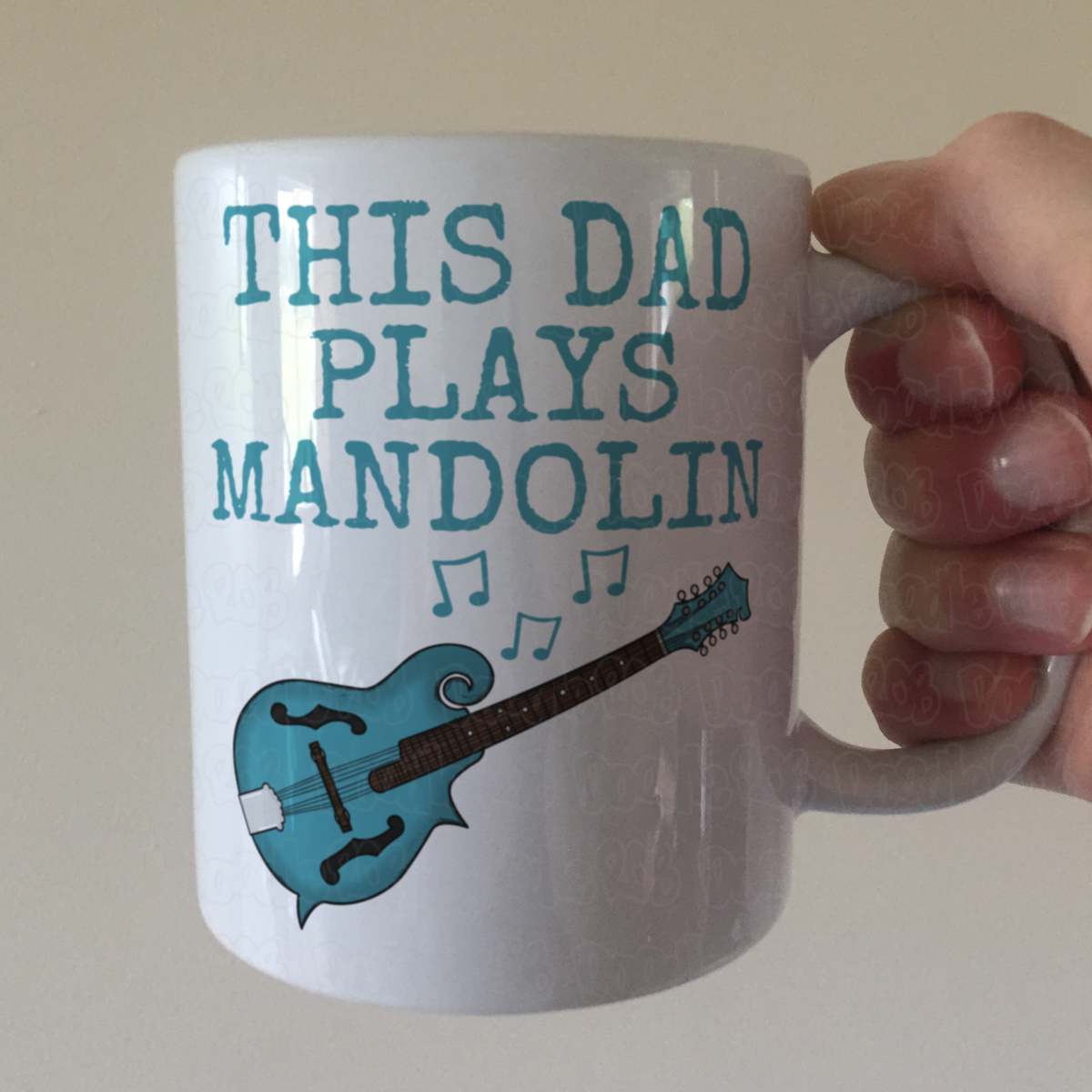 Mandolin Father's Day Mug - This Dad Plays Mandolin - Mandolinist Folk Musician Gift