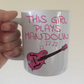 Girl's Mandolin Mug - This Girl Plays Mandolin - Female Mandolinist Gift - Musician Gift For Her