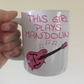 Girl's Mandolin Mug - This Girl Plays Mandolin - Female Mandolinist Gift - Musician Gift For Her
