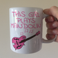 Girl's Mandolin Mug - This Girl Plays Mandolin - Female Mandolinist Gift - Musician Gift For Her
