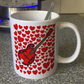 Mandolin With Hearts Mug - Mandolinist Gift - Folk Musician Valentines Anniversary Gift