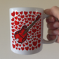 Mandolin With Hearts Mug - Mandolinist Gift - Folk Musician Valentines Anniversary Gift
