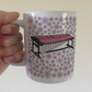 Marimba Floral Mug (Pink Flowers) - Female Percussionist - Musician Gift For Girl