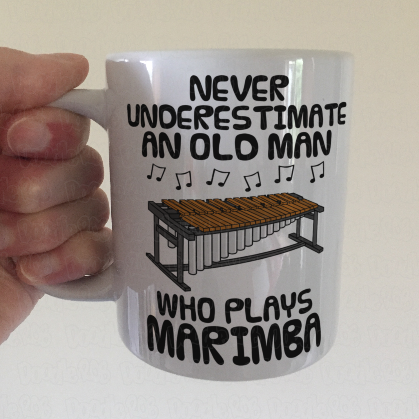 Funny Marimba Mug - Never Underestimate An Old Man Who Plays Marimba - Percussionist Musician Gift For Him