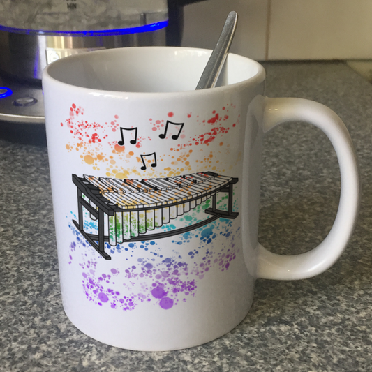 Marimba Rainbow Mug - Gift For Marimbist - Percussion Teacher Mug - Marimba Player Gift