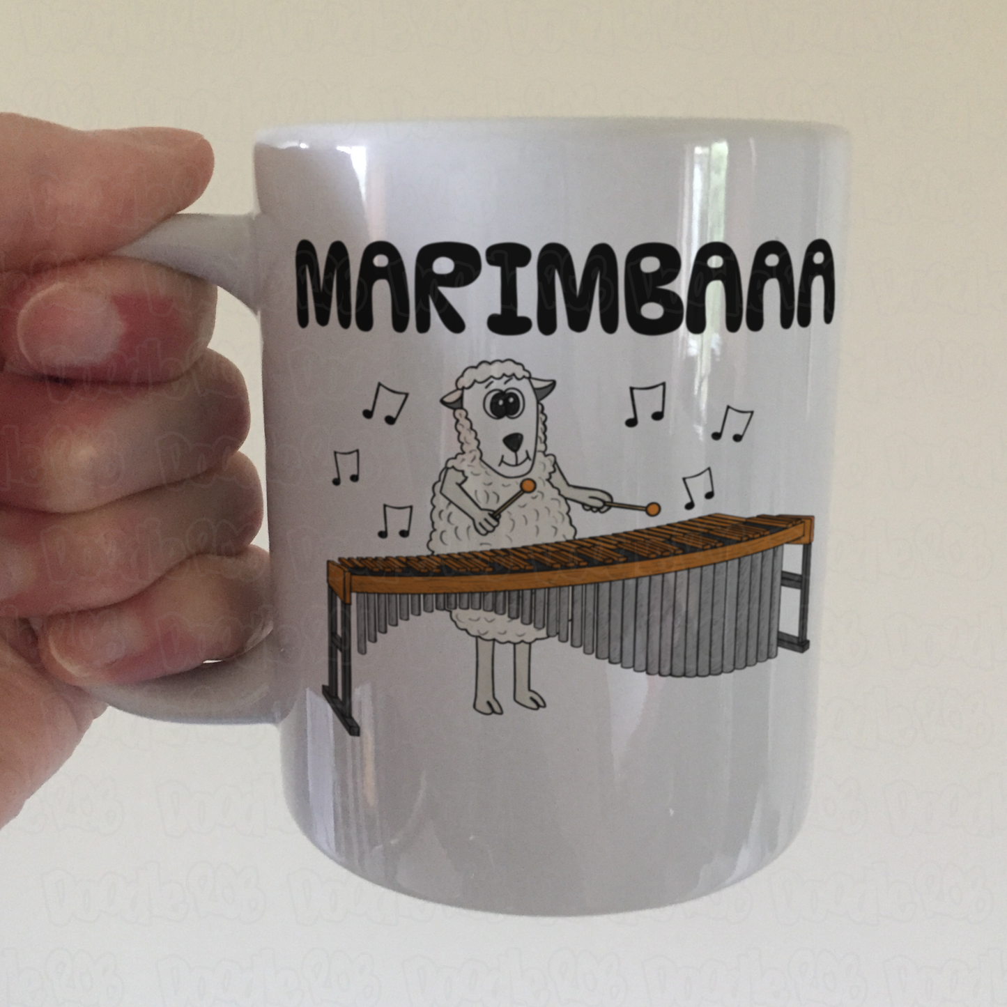Funny Marimba Mug - Sheep Playing Marimba - Percussion Teacher Mug - Orchestral Musician Gift