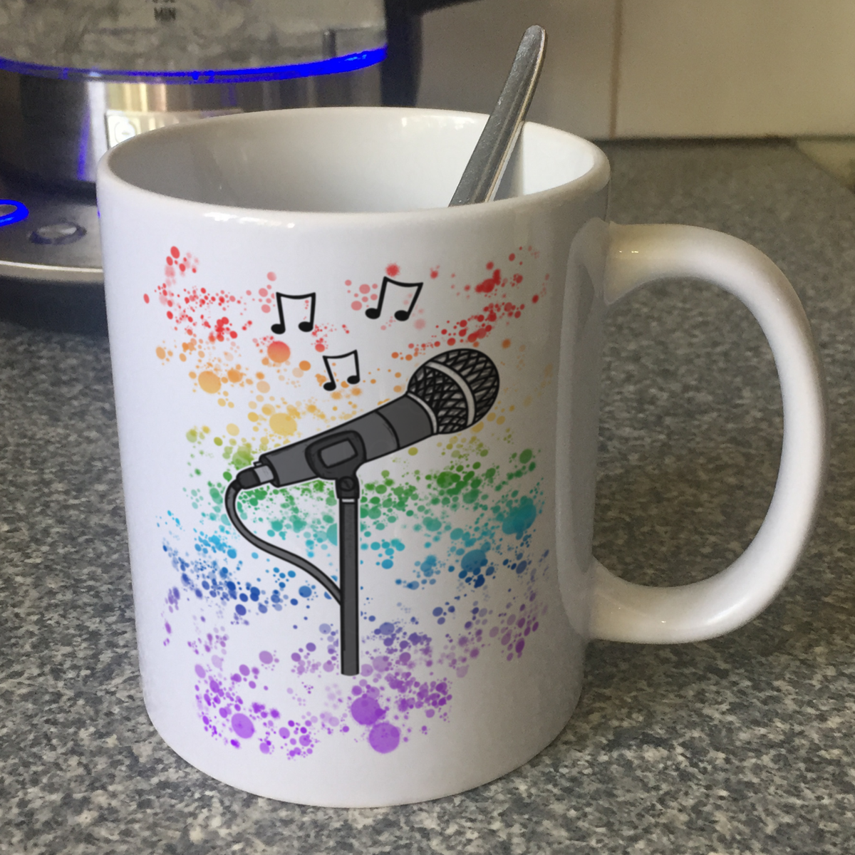 Singer Rainbow Mug - Singing Teacher Gift - Gift For Vocal Coach - Musician Mug